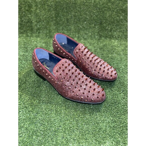 Enzo Romeo Sparko 16 Purple Spiked Dress Shoes Men’s 11 Flashy Sparkle Costume main image 7